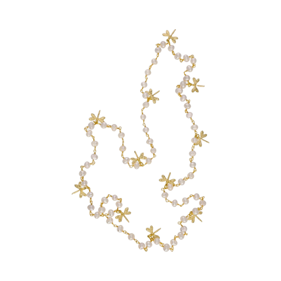 Collar de perlas Libélulas 1,10 mts